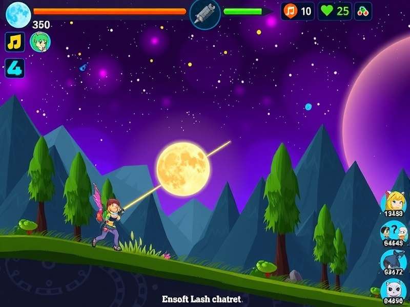 Lunar Lash Cosmic Crusade Gameplay Screenshot
